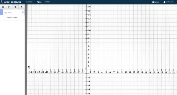 Obr. 1 Prostředí programu Robocompass