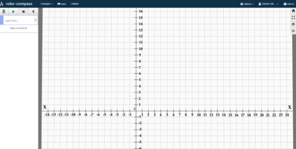 Obr. 1 Prostředí programu Robocompass