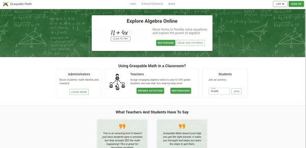 Obr. 1 Aplikace Graspable Math
